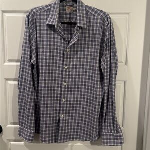Faherty Mens Button Down Plaid Shirt large